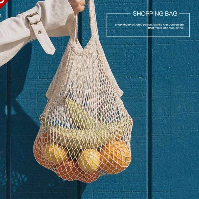 Cotton Mesh Shopping Bag Reusable