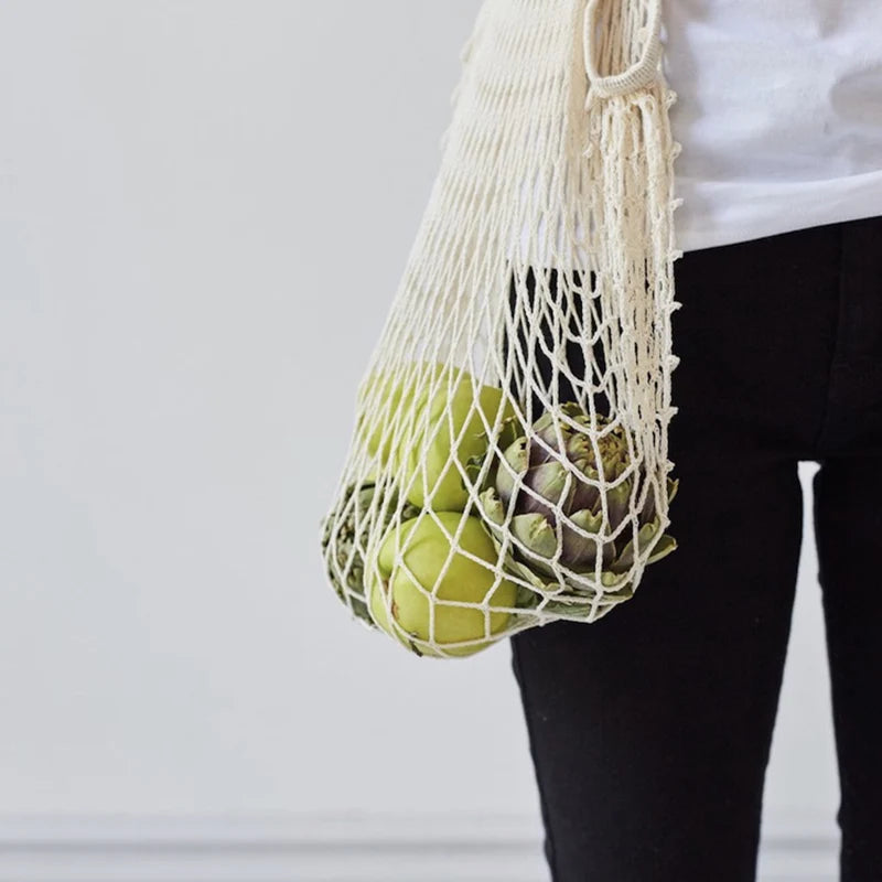 Cotton Mesh Shopping Bag Reusable