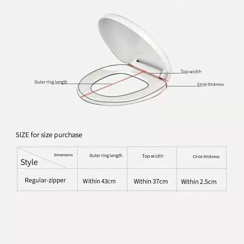 Washable Toilet Seat Cover with Lid
