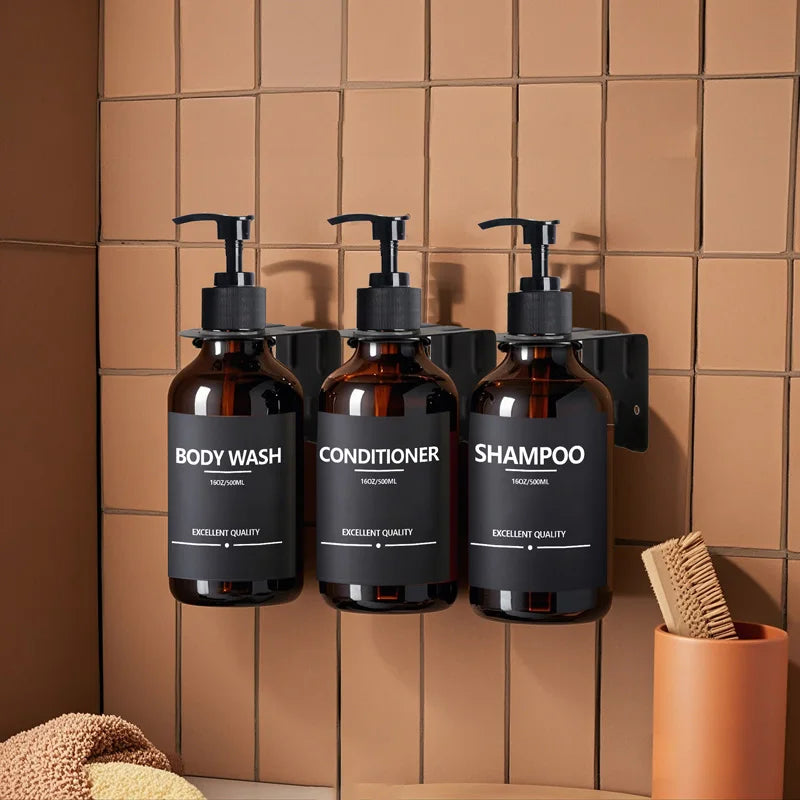 500ml Amber Shampoo Shower Gel Bottles