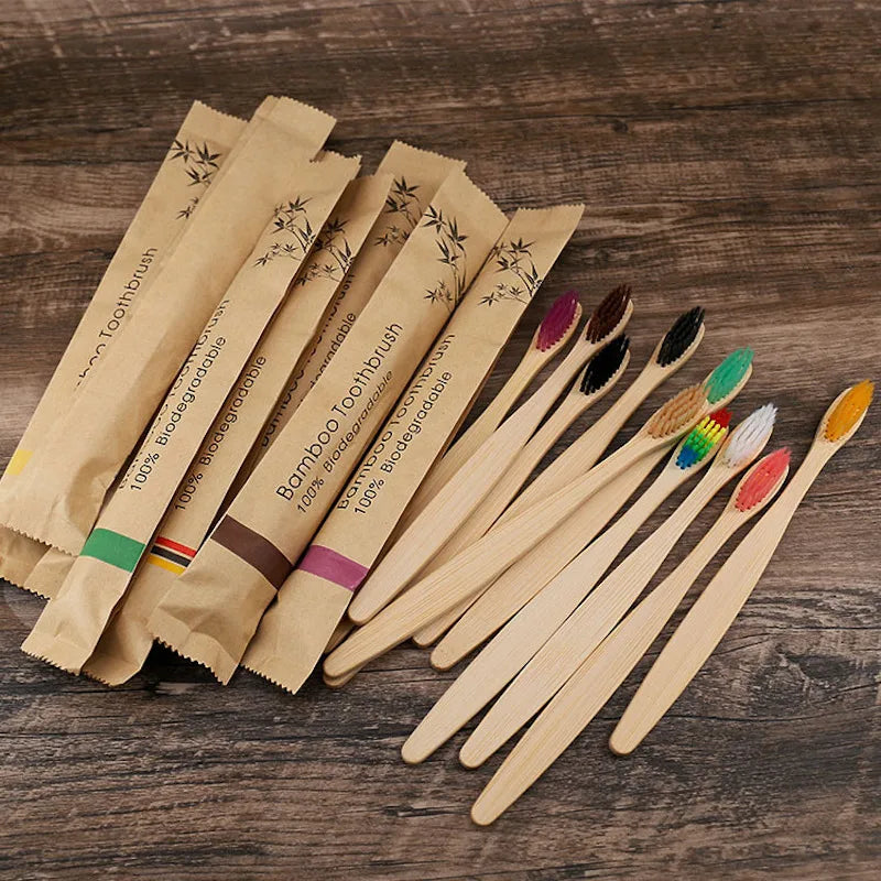 Bamboo Toothbrushes Eco Friendly Reusable