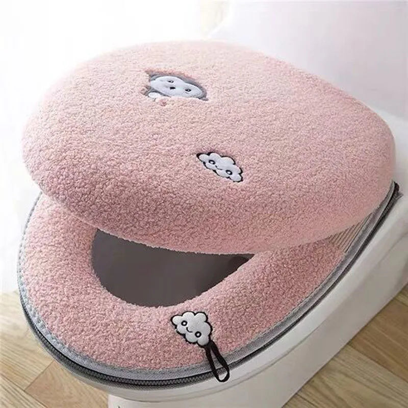 Washable Toilet Seat Cover with Lid