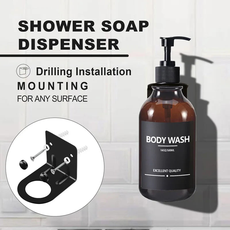 500ml Amber Shampoo Shower Gel Bottles