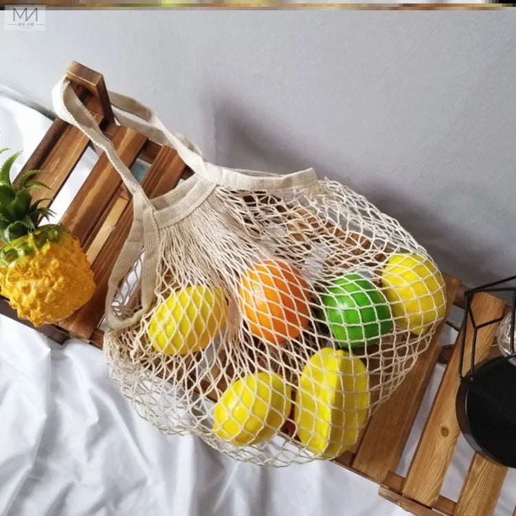 Cotton Mesh Shopping Bag Reusable