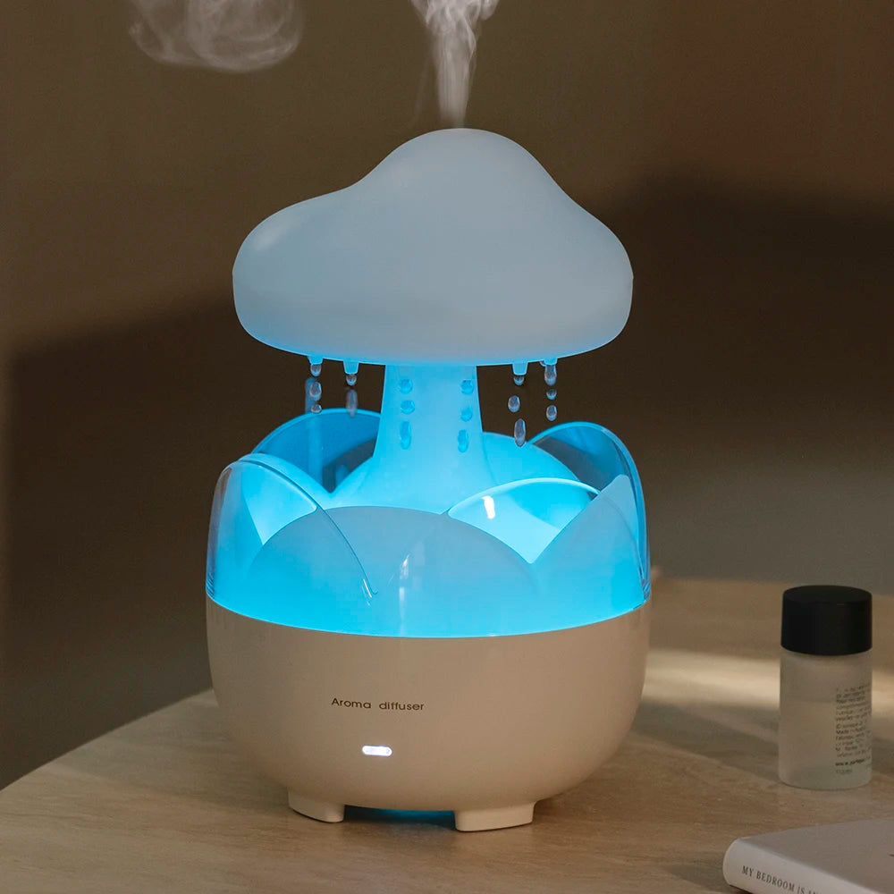 Aroma Diffuser – Ultrasonic Humidifier with Soft Light & Water Drop Sounds