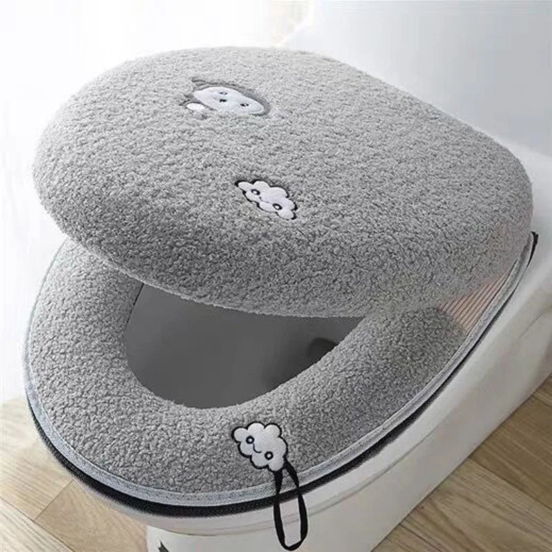 Washable Toilet Seat Cover with Lid