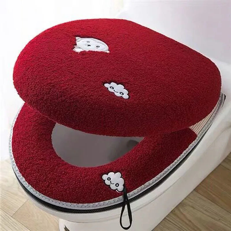 Washable Toilet Seat Cover with Lid