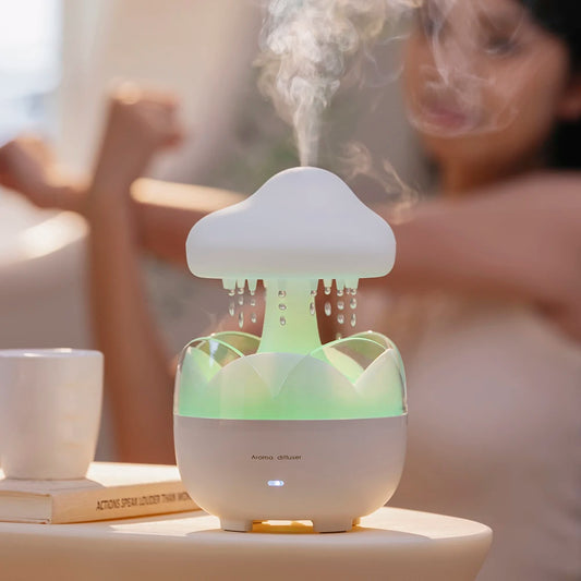 Aroma Diffuser – Ultrasonic Humidifier with Soft Light & Water Drop Sounds